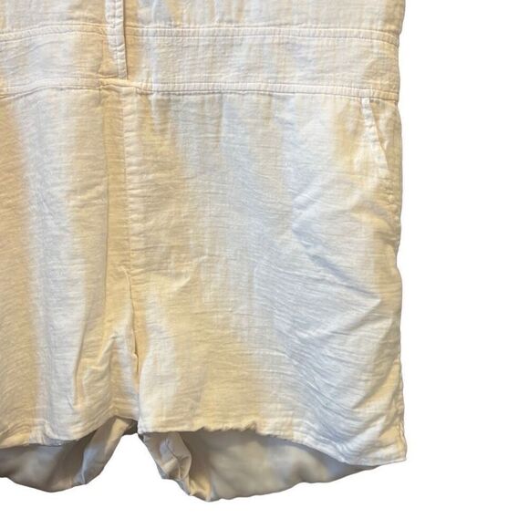 KOCH White Sleeveless Romper Jumpsuit Utility Pockets Casual Summer‎ - Picture 2 of 9